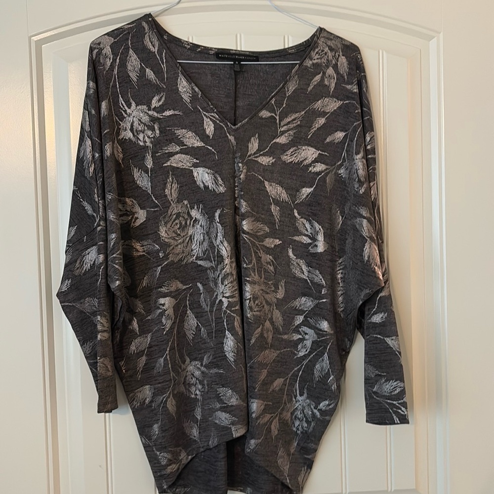 White House Black Market Women’s Sz M Dolman Sleeve Shirt